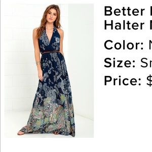 Halter maxi dress with low back